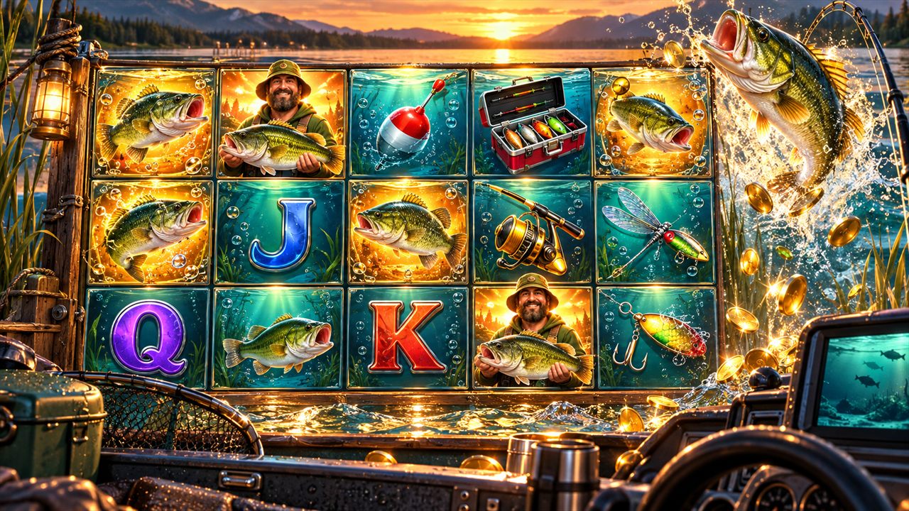 Big Bass Bonanza gameplay met 5x3-rollen, vissen en money symbols